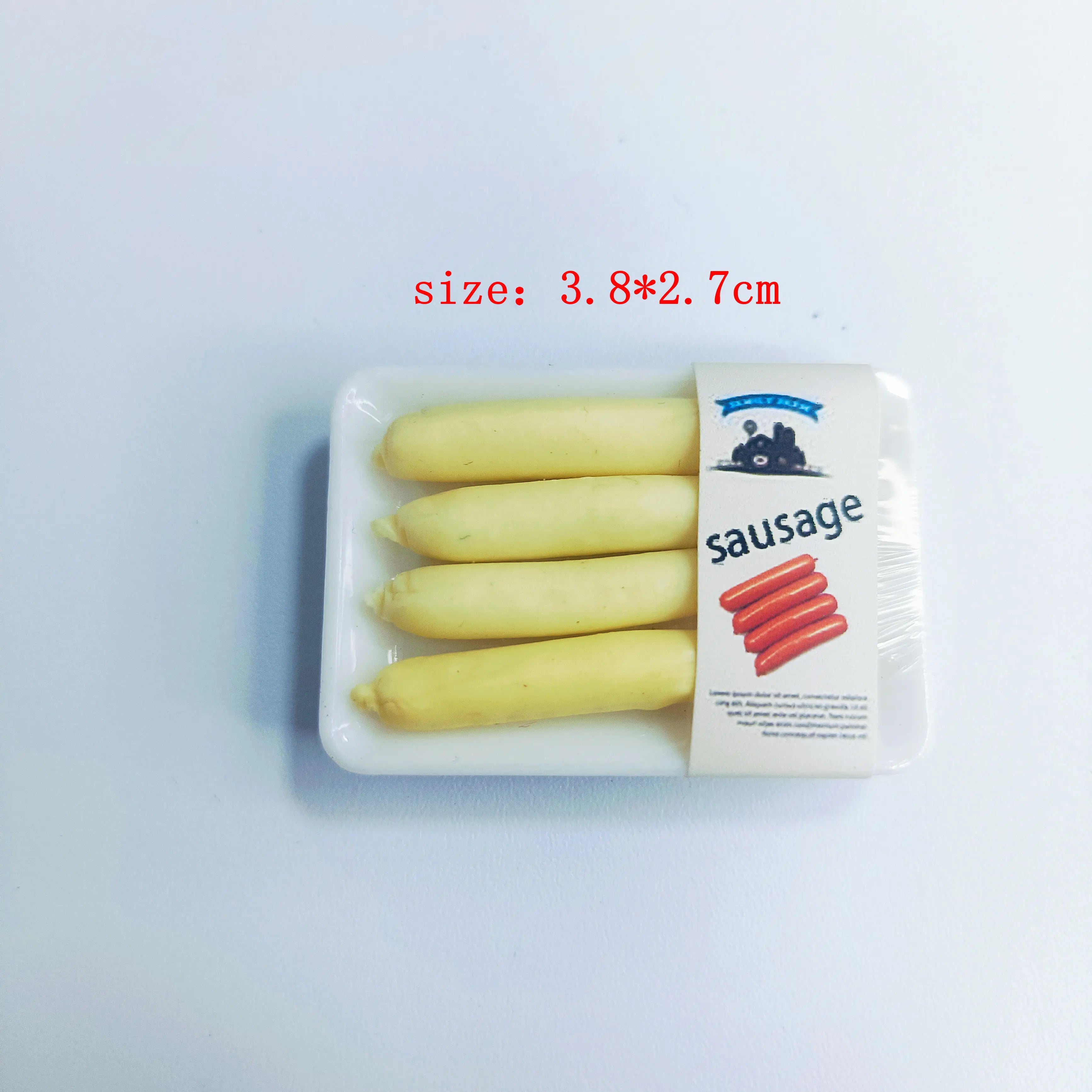 New 1BOX 1/12 Dollhouse Miniature Supermarket food simulation beefsteak salmon Bacon chicken beef roll for Doll House accessorie