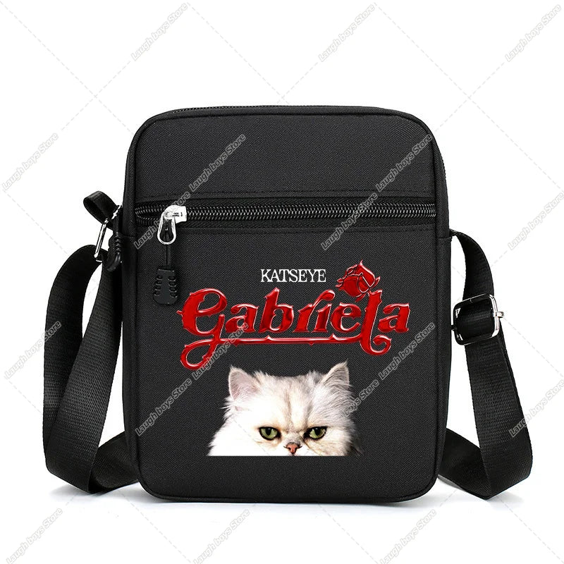 Katseye Fashion Shoulder Bag Large Capacity Women Crossbody Bags Kpop Manon Print Portable Sports Handbag Cartoon Birthday Gift