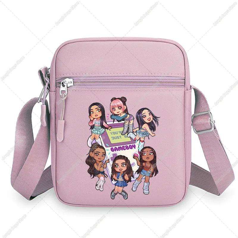 Katseye Fashion Shoulder Bag Large Capacity Women Crossbody Bags Kpop Manon Print Portable Sports Handbag Cartoon Birthday Gift