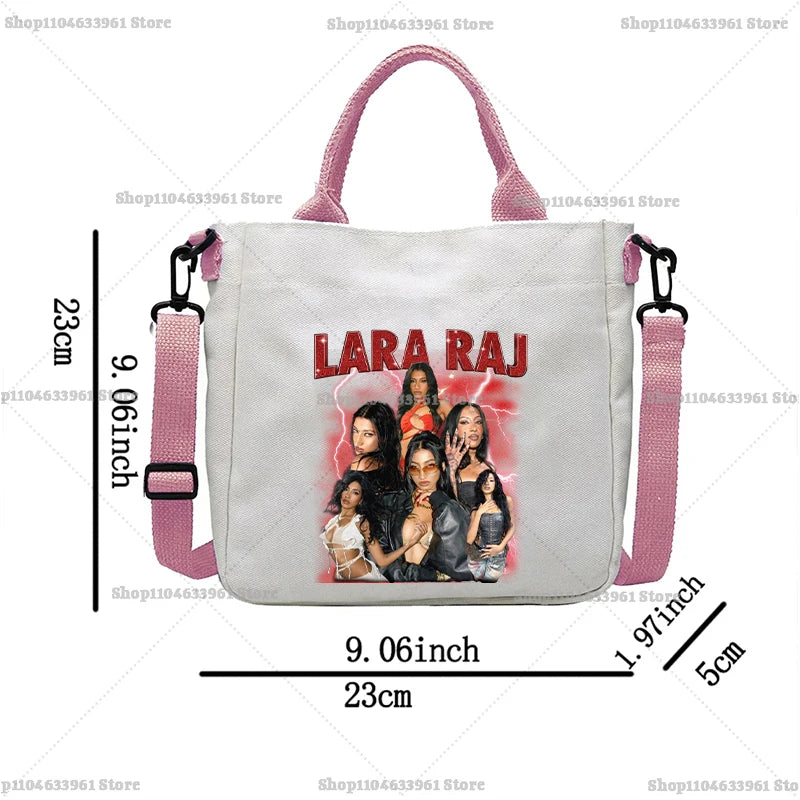 Katseye Fashion Canvas Bag Girl Cute Cartoon Printed Shoulder Bags Women High-capacity Commuting Crossbodybag Handbag Gifts New