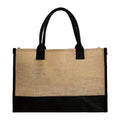 Shopping Bag Burlap Tote Bag Jute Bags Lightweight Handbag Portable LargeCapacity Women Grocery Organizer Garland Letter Pattern