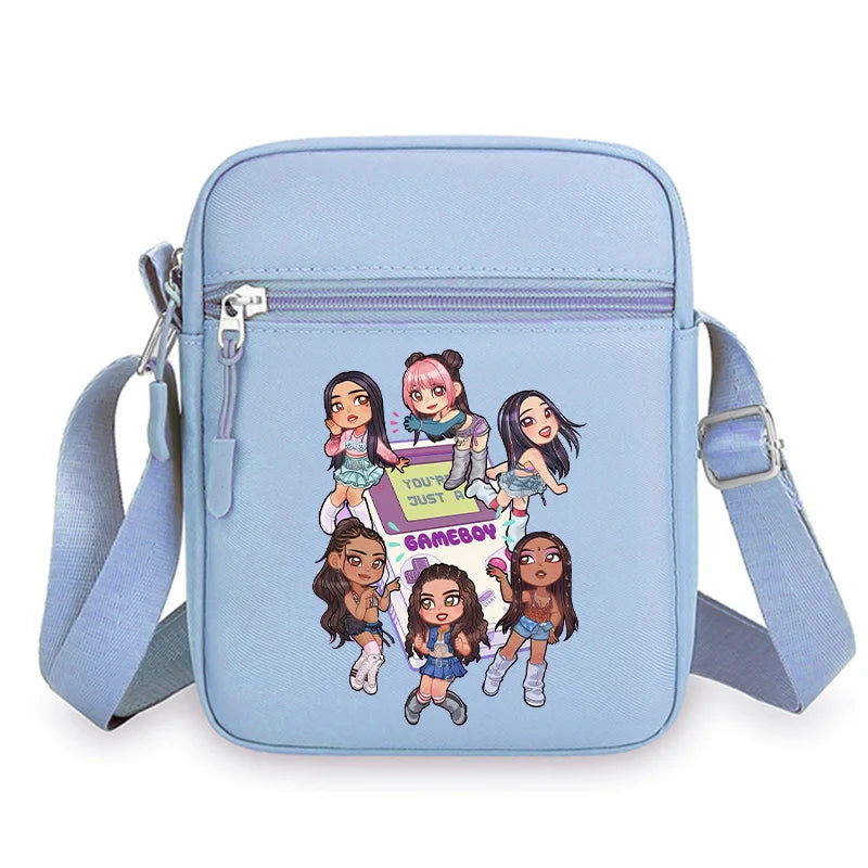 Katseye Fashion Shoulder Bag Large Capacity Women Crossbody Bags Kpop Manon Print Portable Sports Handbag Cartoon Birthday Gift