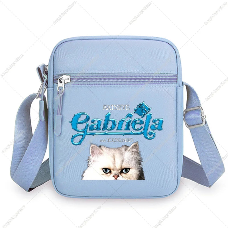 Katseye Fashion Shoulder Bag Large Capacity Women Crossbody Bags Kpop Manon Print Portable Sports Handbag Cartoon Birthday Gift