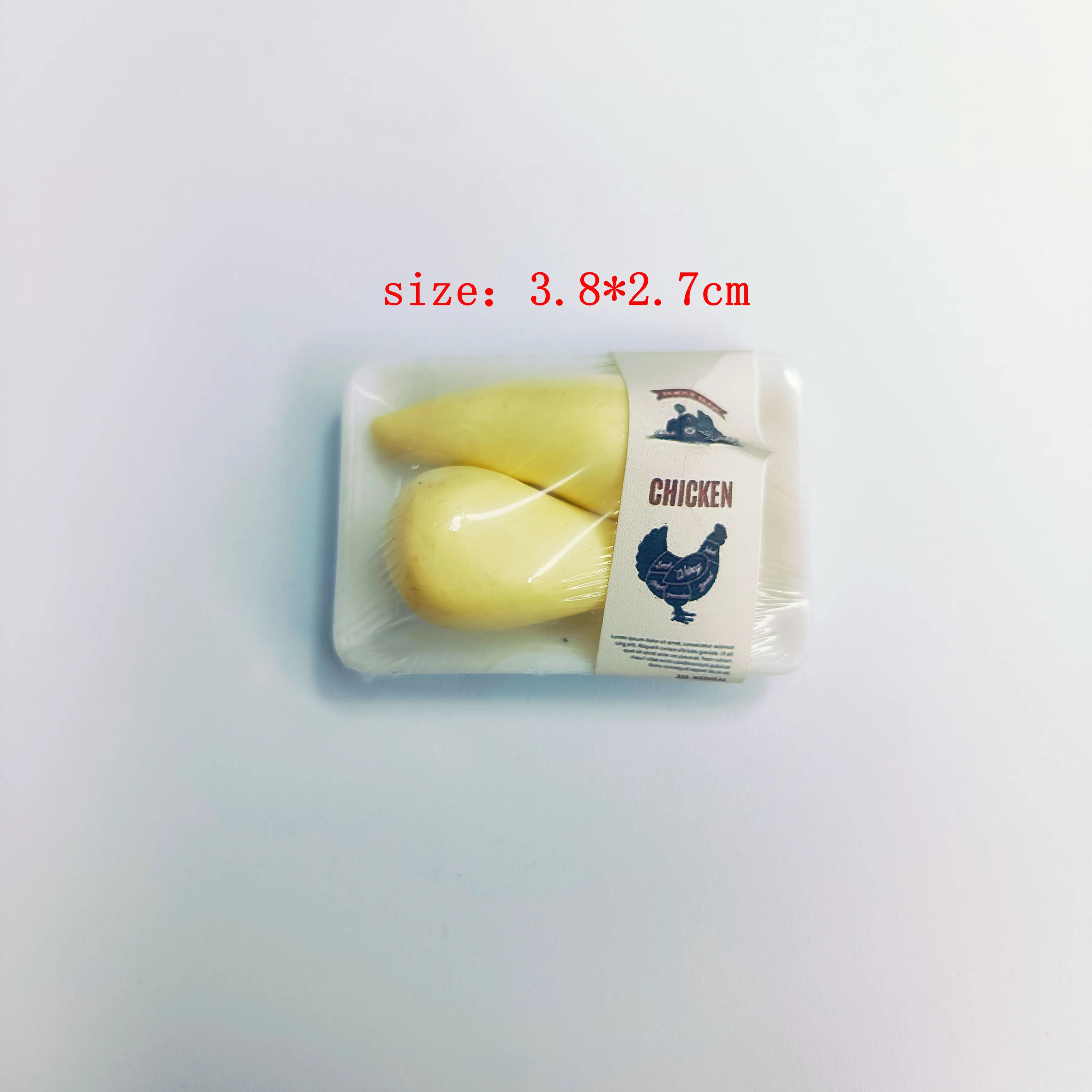 New 1BOX 1/12 Dollhouse Miniature Supermarket food simulation beefsteak salmon Bacon chicken beef roll for Doll House accessorie
