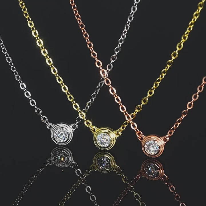 2025 Trendy 3mm Moissanite Jewelry Set 925 Silver Plated Rose Gold Necklace Bracelet Earrings Set for Women Valentine's Day Gift